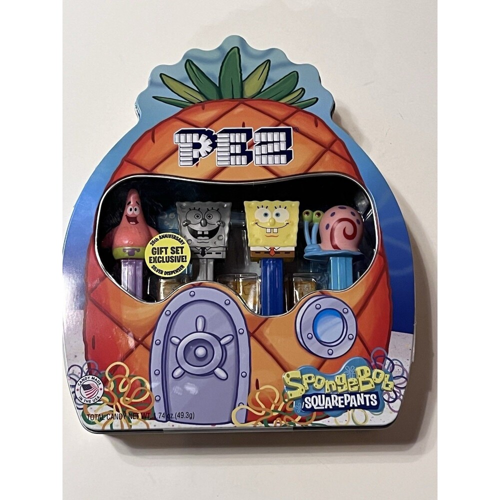 SpongeBob SquarePants PEZ 25th Anniversary Gift Set 2024 NEW SEALED Candy
